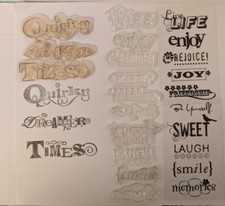 Clear Cling Mount Stamps EVERYDAY SENTIMENTS Set of 13