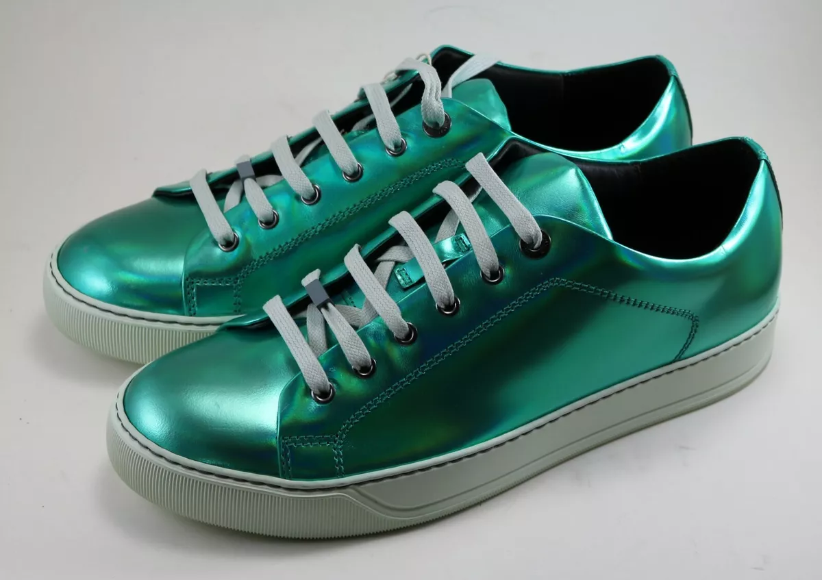 bandage Necklet udmelding Lanvin Cap Toe Metallic Green Leather Sneakers Size 6 UK / 7 US Brand New |  eBay