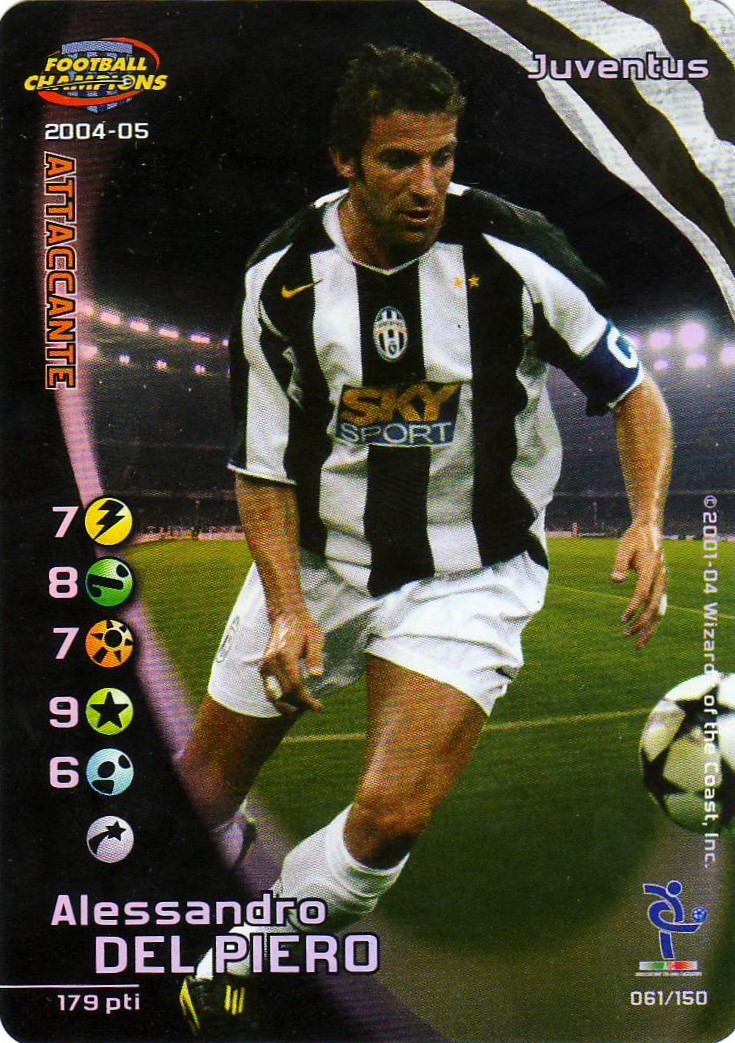 Football Champions 2004-05 Alessandro Del Piero 061/150 Juventus