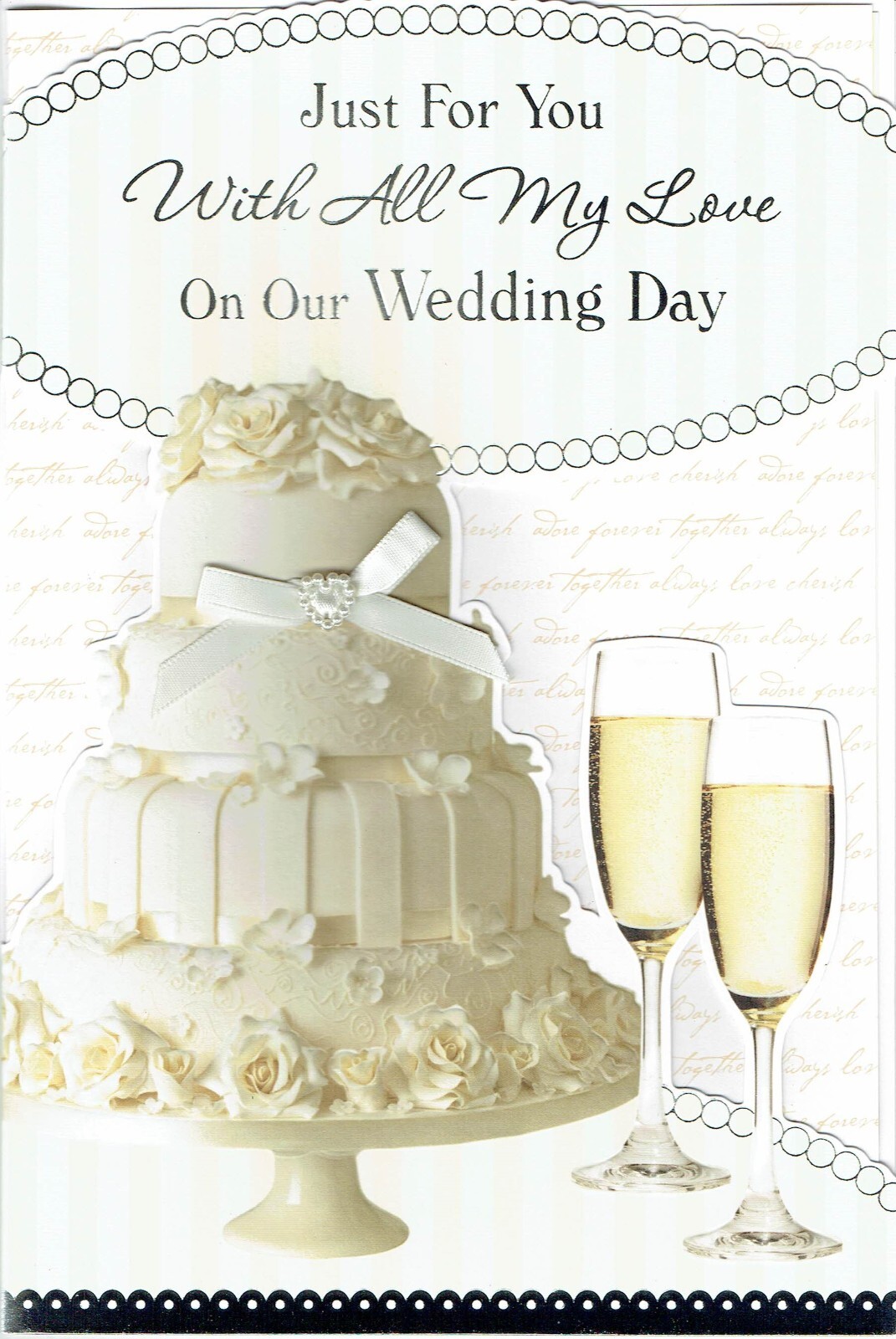 on OUR WEDDING DAY CARD HUSBAND /  WIFE  Quality Design with Lovely Words