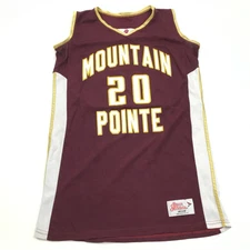 VINTAGE Ripon Mountain Pride Basketball Jersey Size Medium Red Gold Tank Top 80s