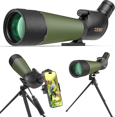 Gosky Updated 20-60X80 Spotting Scopes with Tripod Carrying Bag and Phone Holder