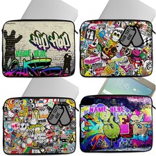 Personalised Laptop Case Graffiti Tablet Cover Gamer Sleeve Universal Bag Gift