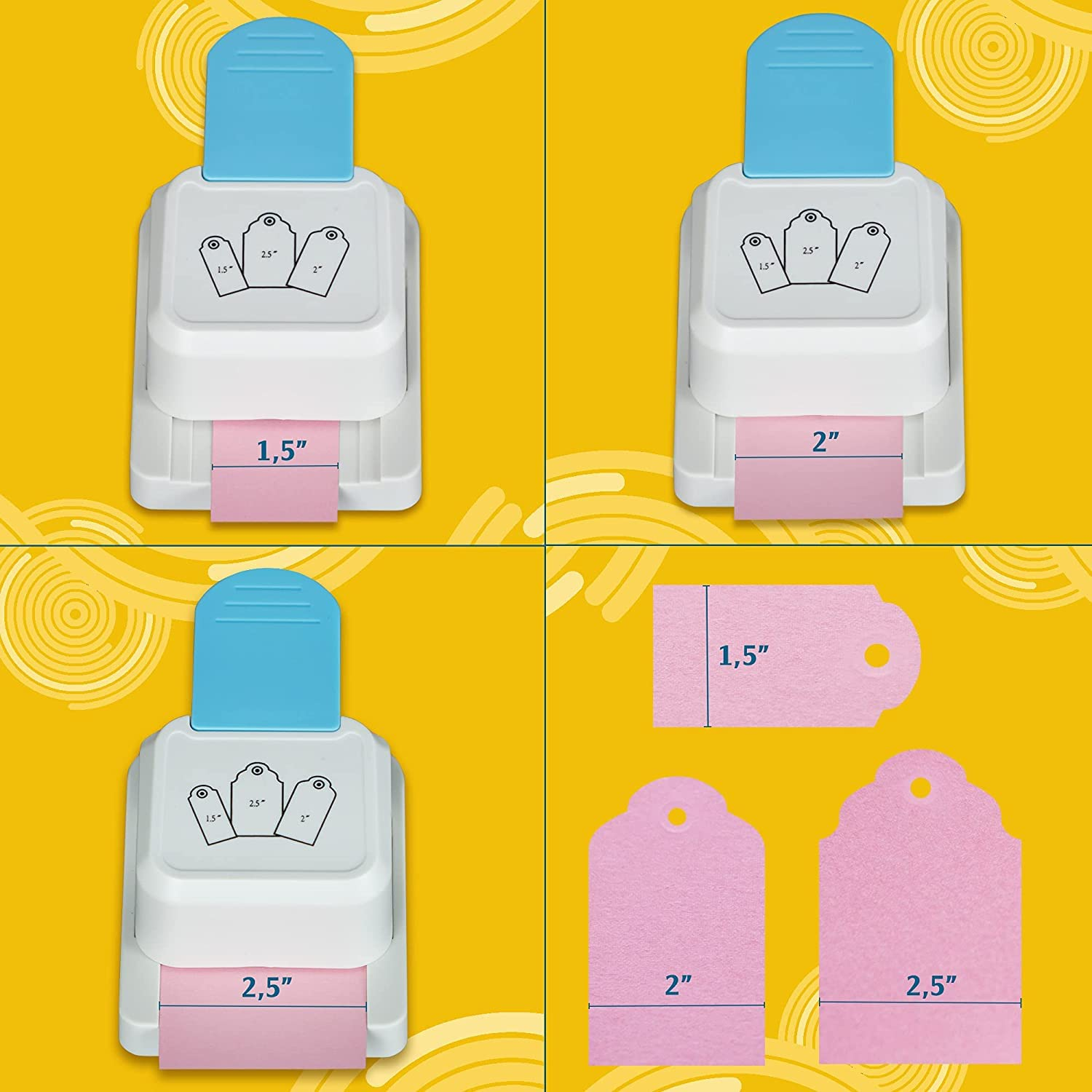 Craft Tag Punch 3 In 1 Gift Tag Paper Punch Small Hole Punch For Paper