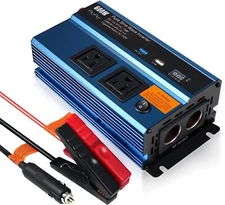 SOJOY Power Inverter DC 12V to AC 110V Pure Sine Wave w/ USB AC Outlets *5052A1F