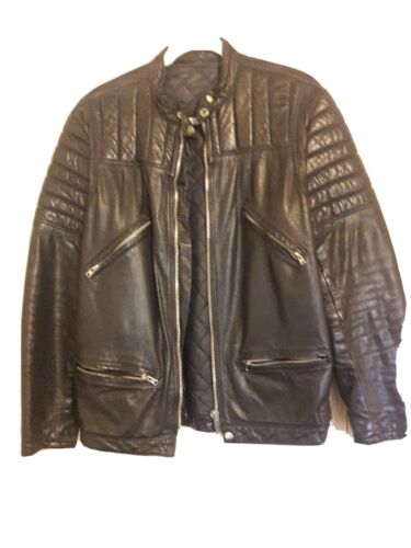 Leather jacket men motorcycle