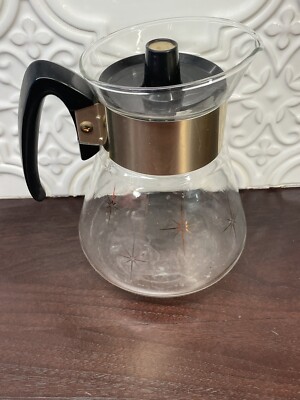 Corningware Atomic Starburst Coffee Carafe Pyrex Constellation Pattern with  Lid