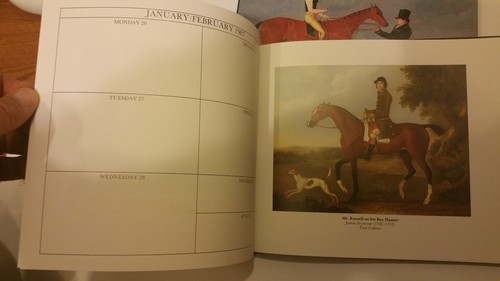 Horses in Art Diary 1987 In a Hard Slip Cover New 7 days / page and 52 Picture - Foto 5 di 5