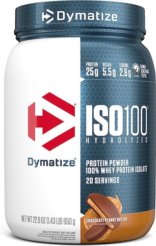 Dymatize Iso 100 ISO-100 1.4lb/20 Servings Hydrolyzed Whey Isolate Pick Flavor - Picture 2 of 19