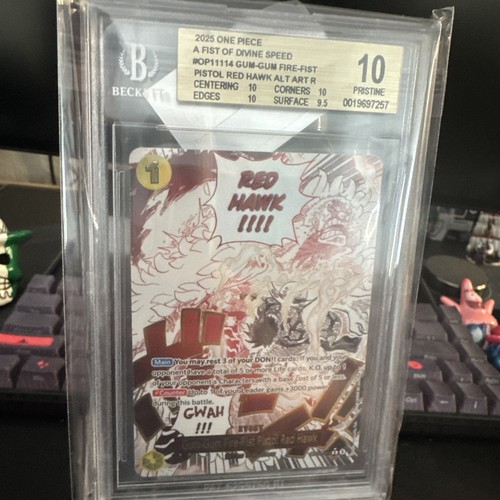 Gum-Gum Fire-Fist Pistol Red Hawk (Alternate Art) graded BGS 10 for sale on eBay