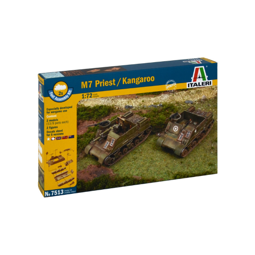 M7 Priest 105 Mm Hmc Kit 1:72 Italeri Kit Mezzi Militari -D- Neues Modell-image