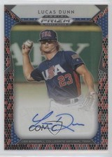 2019 Panini Prizm Draft Picks Red & Black Snakeskin Lucas Dunn #106 Auto uj2