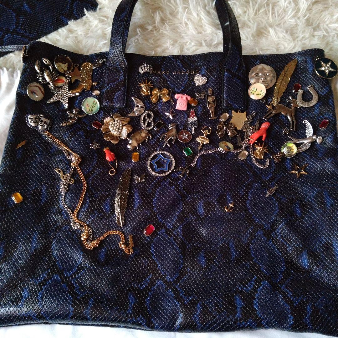 MARC JACOBS Wingman Tote Bag Python Embossed Leat… - image 4