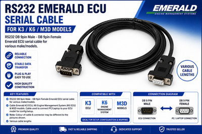 RS232 SMARAGD M3D ECU PC SERIELLES DATENKABEL