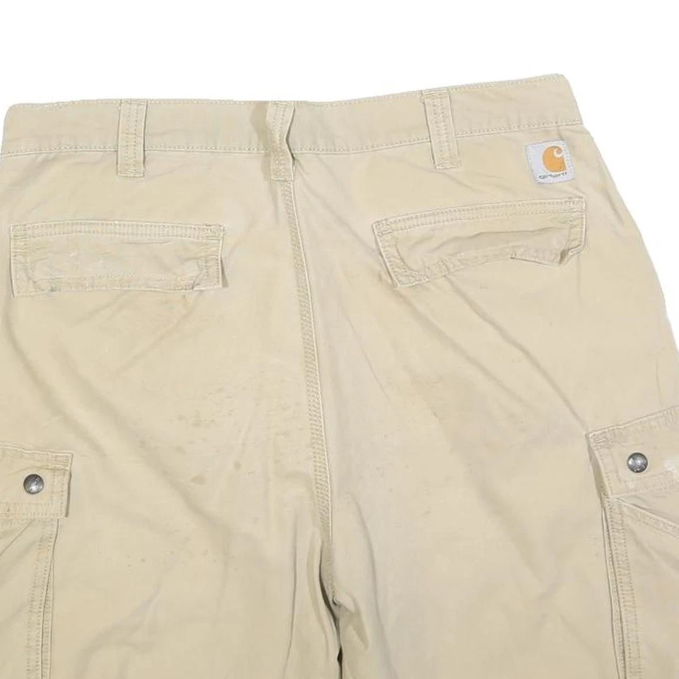 CARHARTT Hommes Short Beige Cargo Décontracté Coupe L W36 Travail à Poches - Photo 4/4
