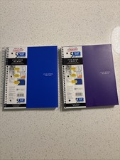 2 Five Star Notebook 5 Subject 200 Sheets College Ruled 11X8.5 In Blue  Purple