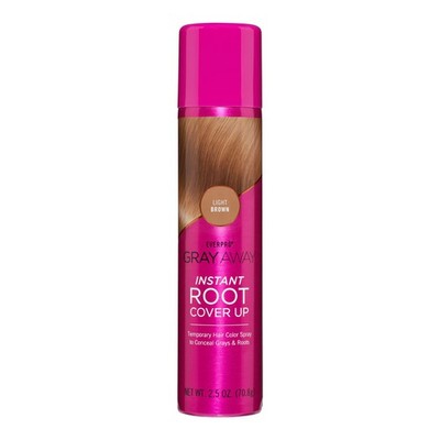 EVERPRO Gray Away Instant Root Cover Up 2.5 Ounce (Pack of 1), Light Brown 