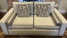 Hyde House Bespoke Sofas Cream & Black V.Good Condition X2  Collect ASAP!