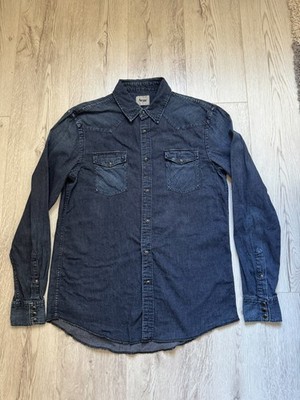 Acne Studios Texas Vintage Herren Denim Washed Cotton Hemd Gr. 50 (L)