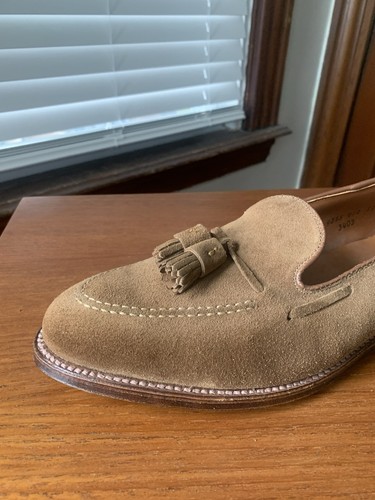 NUEVO con CAJA | ZAPATOS MOCASINES ALDEN 11D GAMUZA RAPÉ BORLA 3403 11 D - Imagen 11 de 23