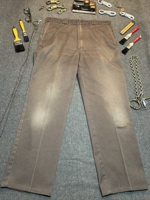 VTG 💯 Faded Distressed 90s Dickies 874 Work Pants 36x30 Brown USA
