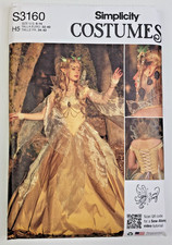 Simplicity Sew Pattern 3160 Misses Woodland Fae Fairy Costume Corset Skirt 6-14