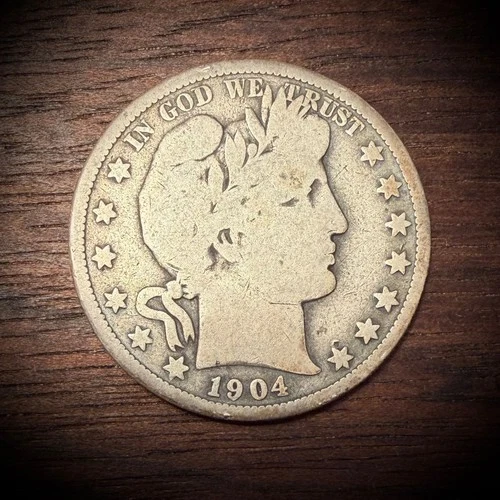 1904-O Barber Half Dollar - Choice VG - KEY DATE!! - Old US 90% Silver