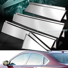 STAINLESS MIRROR CHROME DOOR PILLAR POST TRIM 8-PCS FOR 13-18 NISSAN ALTIMA 4-DR