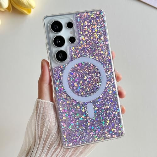 for Samsung Galaxy S25 Ultra Glitter Case [Strong for Galaxy S25 Ultra Purple - 第 7/7 張圖片
