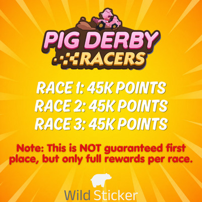 PIG DERBY RACERS MONOPOLY_GO EVENT  -  FULL CARRY  