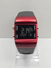Rare Nike Sledge WC0038 Red Digital Chronograph Sport Watch 100m New Battery Y2k