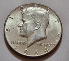 1964 John F Kennedy Half Dollar 90% Silver 50c         (X37)