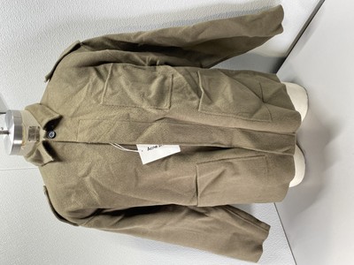 Acne Studios Mens Patch Pocket Wool Jacket Size 46 Khaki Green
