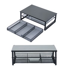 Laptop Printer Desktop Monitor Stand Screen Riser Drawer Desk Storage Mesh Metal