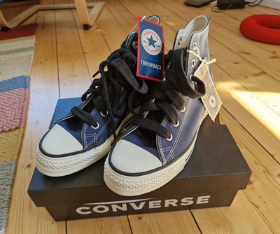 Converse Chucks Chuck Taylor ''Throwback'' High Top Sneaker Blau/Weiß EU 38 Textil