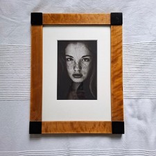 Antiker Biedermeier Rahmen 19. Jh. 30x39 cm Foto Marta Syrko Glas Passepartout