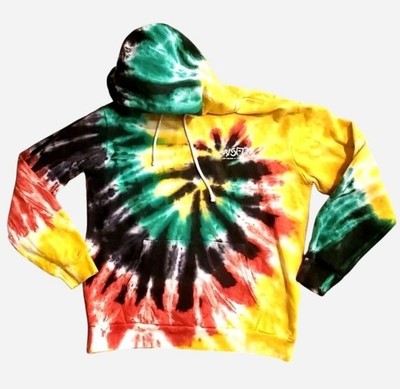 Urban Outfitters Hoodie Unisex Small Oversized Tie-dye Msft Collab Street Rasta
