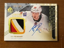 2013-14 SP Authentic Max Reinhart 266 Future Watch Patch Auto /100 Rookie Flames
