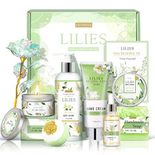 Lilies Self Care Gift Set for Women Birthday Gifts Spa Relaxation Pampering Set