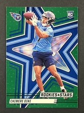Chimere Dike 2025 Panini Rookies & Stars Rookie Card Green Parallel #113 Titans