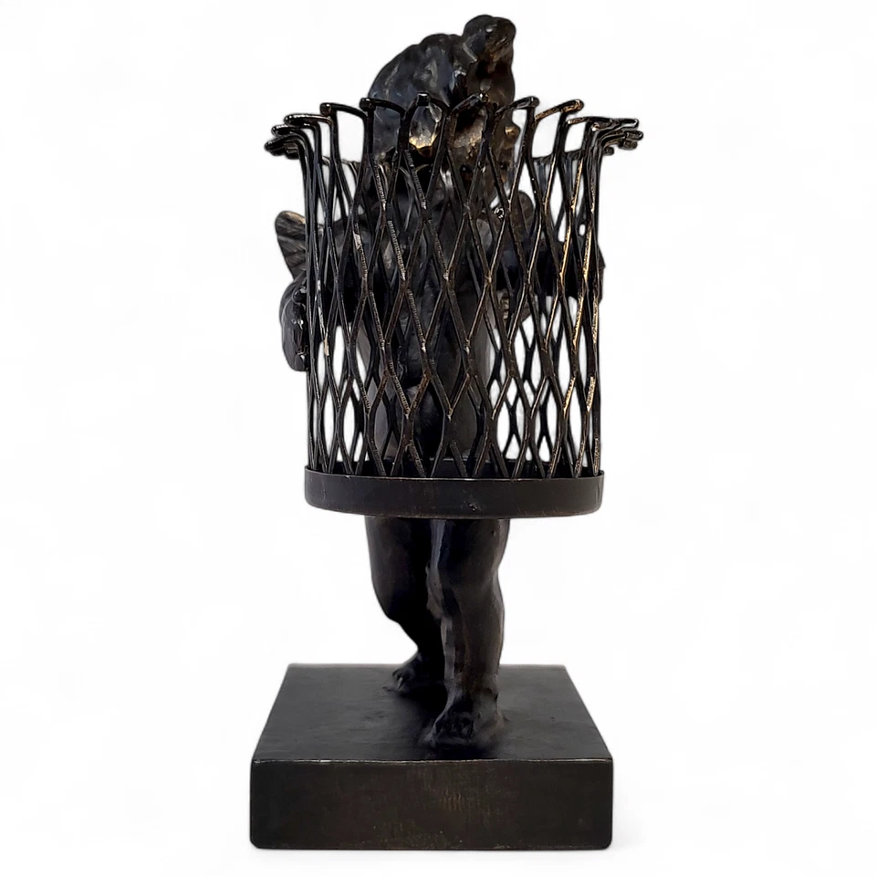 Candelabro votivo Bed Bath & Beyond bronce hierro querubín/ángel 3" x 5" x 7" Foto 3 de 4