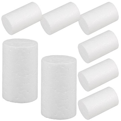 10 Pcs Polystyrolschaum Schaumzylinder Weiße Polystyrolstäbe Bastelschaumblock