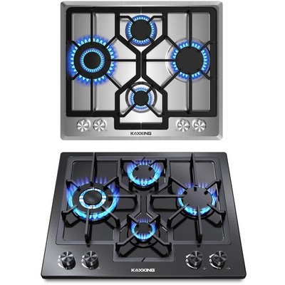 Koxking Bulit-in Gas Cooktop Propane Stove Top 4 Burner Dual fuel NG/LPG 24'' in
