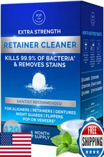 Retainer Cleaner Tablets for Invisalign, Aligners, Night Guards - 120 Count