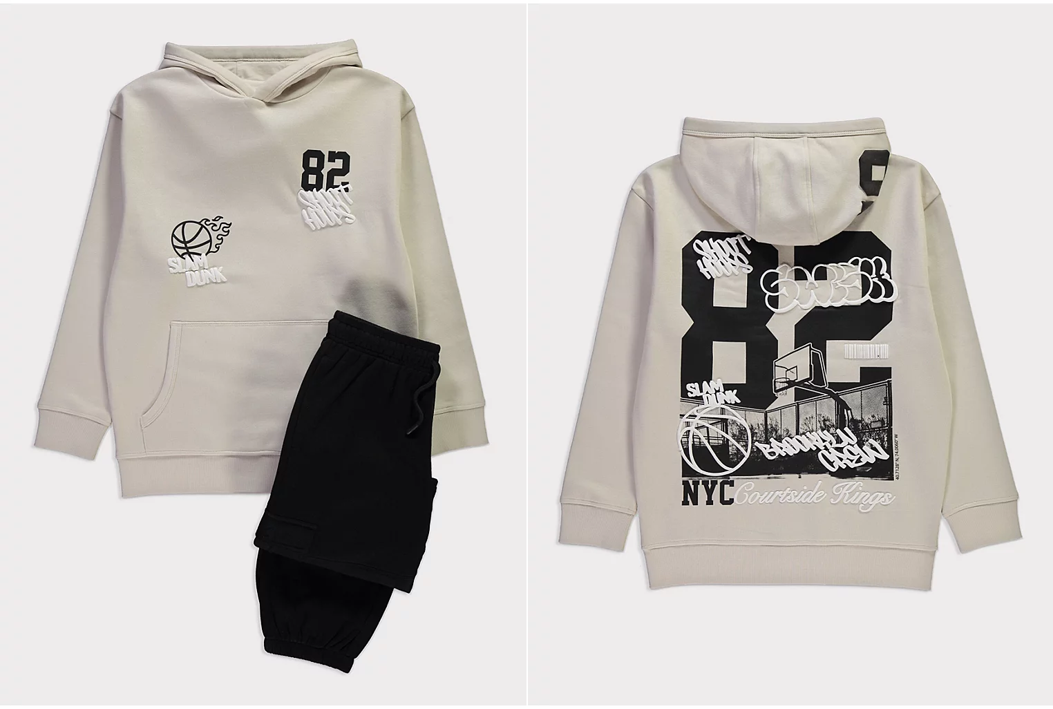 BNWT 6-7 YRS BOYS GEORGE NYC SWEATSHIRT HOODIE & JOGGERS OUTFIT (next day post)
