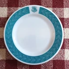 Vintage Turquoise STRATEGIC AIR COMMAND Corning Pyrex Glass Plate