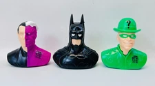 3 Batman Forever Candy Conatiners Batman Riddler Two Face 1995 Topps Empty