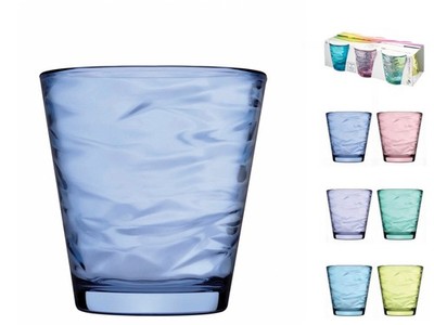6er Pack bunte Glasgläser Marke Pasabahce Origami 24,5 cl