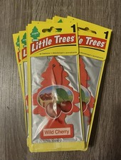 10pc Little Trees Wild Cherry Scent Car Hanging Air Freshener