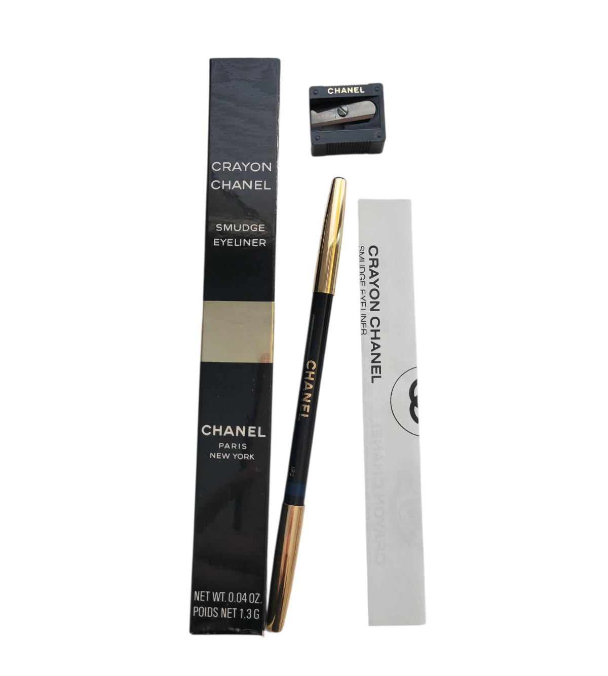 Chanel Crayon Smudge Delineador de Ojos LÁPIZ AZUL ROYAL Tamaño Completo con Afilador SIN MANCHAS